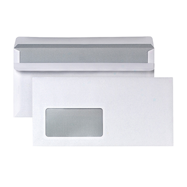 Briefumschlag DIN lang mit Fenster selbstklebend weiß 1.000 Stück
