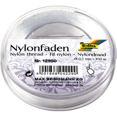folia Nylonfaden 12950 0,5mm x 100m transparent