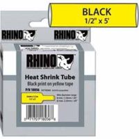 DYMO Rhino Heißschrumpfschlauch S0718310/18056 12 mm x 1,5 m schwarz auf gelb