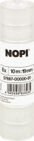 Nopi Klebeband 57887 transparent 10 m x 19 mm 8 Rollen