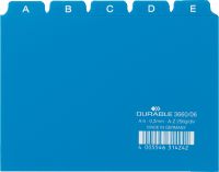 DURABLE Leitregister A6q/3660-06, blau, PP, A6quer