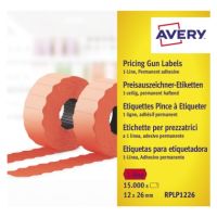 Avery Zweckform Etikett RPLP1226 1500 Etik./Rl. rot 10 Rl./Pack.