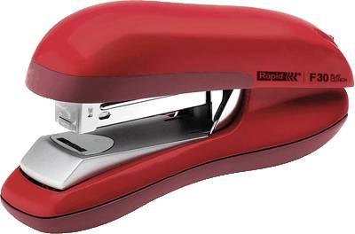 Rapid Heftgerät F30 flat-clinch 23256502, rot, 30 Blatt Heftleistung