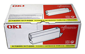 OKI Lasertoner für C7000, C7200, gelb