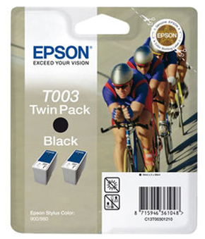 EPSON Tintenpatrone T003012 Doppelpack, schwarz