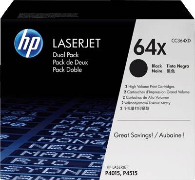 HP Toner CC364XD 64XD 24.000Seiten schwarz 2 Stück