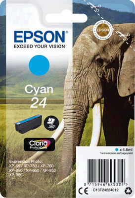Epson Tintenpatrone C13T24224012 4,6ml cyan