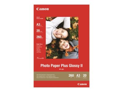Canon Fotopapier Plus Glossy II PP201/A3 DIN A3 weiß 20 Blatt