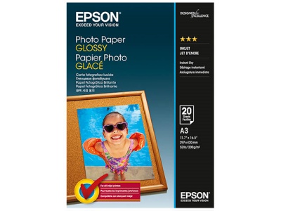 Epson Fotopapier C13S042536 DIN A3 glänzend weiß 20 Blatt