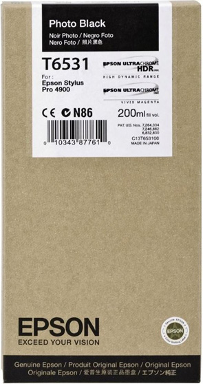 Epson C13T653100 Tintenpatrone 200 ml photo-schwarz