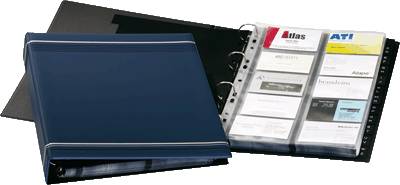 DURABLE Visitenkartenringbuch VISIFIX/2388-07, dunkelblau, DIN A4