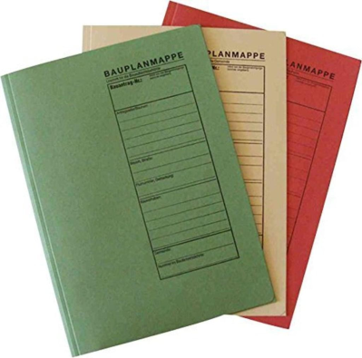 RNK Verlag Bauplanmappe 230 x 318 mm farbig sortiert 3 Stück