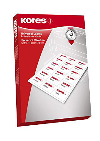Kores Universal-Etiketten, 70 x 25,4 mm, weiß, 100 Blatt