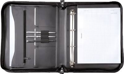 Alassio Konferenzmappe LIMONE/ 30014, 36x28,5x4 cm, schwarz, Echt Leder