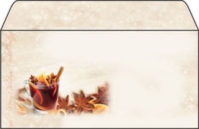 SIGEL Weihnachts-Umschläge Christmas Timber DIN lang 25 Stück