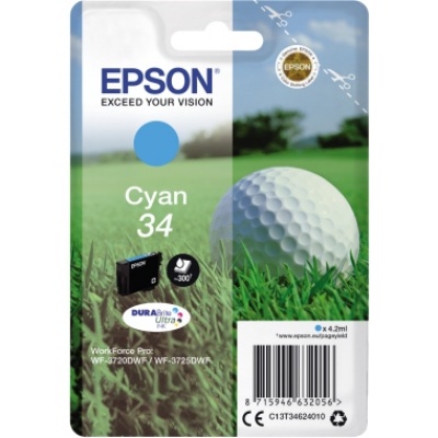 Epson Tintenpatrone 34 C13T34624010 4,2ml 300S cyan