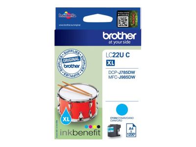 Brother Tintenpatrone LC22UC 1.200Seiten cyan