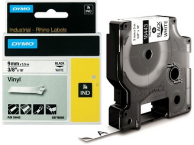 DYMO Schriftbandkassette 1805430 PVC 24mmx5,5m schwarz auf weiß