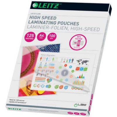 Leitz Folientasche 74300002 DIN A4 125mic glatt 100 Stück