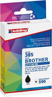 edding Tintenpatrone 18-385 wie Brother LC1100 schwarz