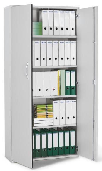 Flügeltürenschrank Holz lichtgrau 90cm