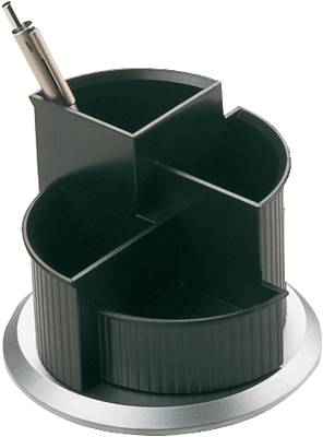 helit Stifteköcher Silver/H6220599, schwarz/silber, Multiköcher, H112xØ 150mm