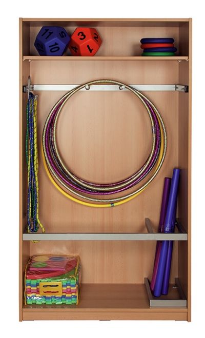 Kindergartensportschrank mit 1 Einlegeboden Höhe 180 cm
