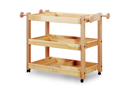 Kindergartengerätewagen mit 3 Böden Höhe 85 cm