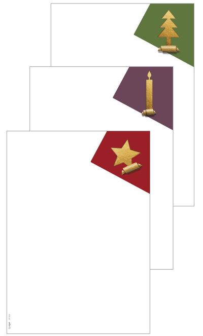 SIGEL Weihnachtspapier Set DP410 Cut out style 90g DIN A4 25 Blatt Feinpapier