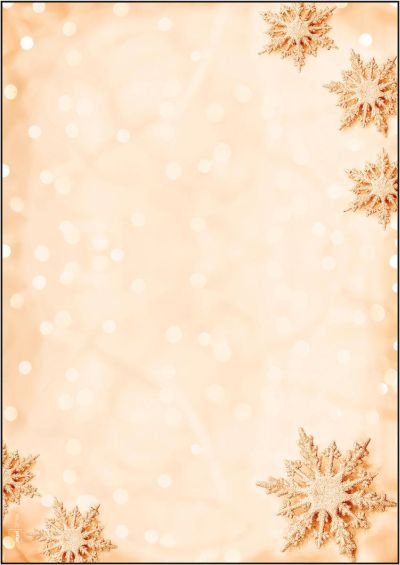 SIGEL Weihnachtspapier DP234 Golden Snowflakes 90g DIN A4 100 Blatt