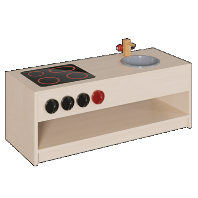 Spielküche klein für Krippe Dekor Birke