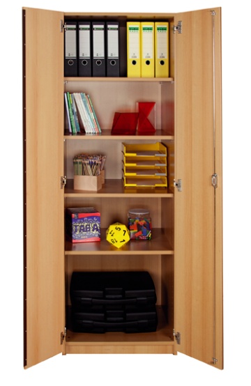 Boxenschrank 4 Einlegeböden 70 x 190 x 50 cm buche
