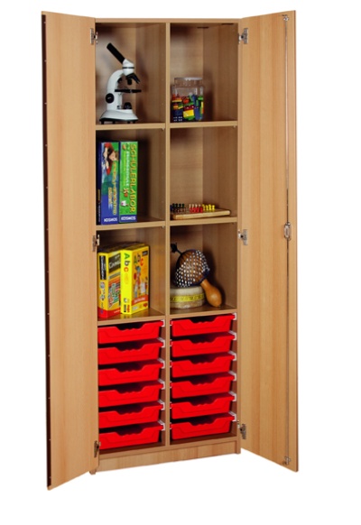 Boxenschrank 6 Einlegeböden 12 Boxen 70 x 190 x 50 cm buche