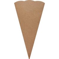 folia Kraftkarton-Schultüten-Zuschnitt 6-eckig naturbraun 5 St./Pack.