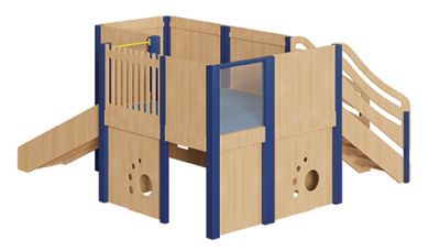 Kleine Spielburg SBK2401 mit Treppe und Rutsche
