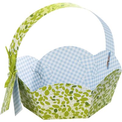 folia Geschenkkörbchen aus Motivkarton Durchmesser 115 mm