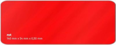 Plastikkarte 140x54mm 500µ rot