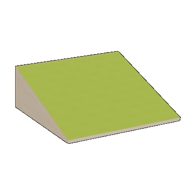 Aufgang Rampe mit Linoleum-Deckplatte Breite 70cm Höhe 24cm Tiefe 70cm