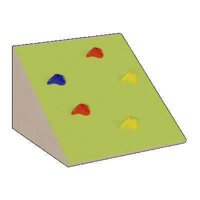 Aufgang Felsen Linoleum-Deckplatte Breite 70cm Höhe 46cm Tiefe 70cm mit 5 Klettergriffen