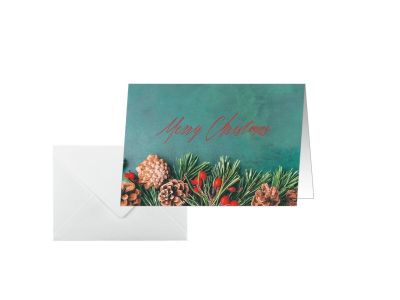 sigel Weihnachtskarte DS642 Green Christmas DIN A6 quer 25 Stück 
