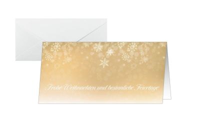 sigel Weihnachtskarte DS633 Golden Christmas Night DIN lang 25 Stück 