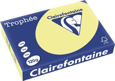 Clairefontaine Tropheé Papier/1207C A4 hellgelb 120g 250 Blatt
