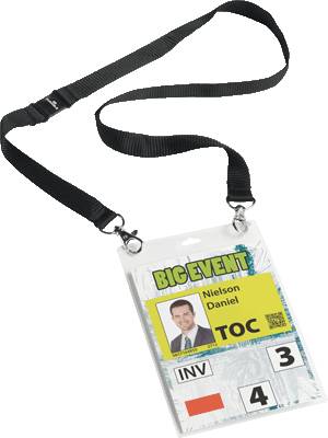 DURABLE Namenschild 8525-01 schwarz Band VE10