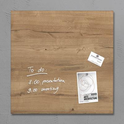 Sigel Glas-Magnetboard artverum/GL254 480x480x15mm Natural-Wood Sicherheitsglas