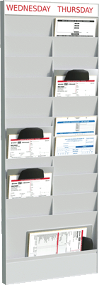 PAPERFLOW Büroplaner Anbauelement/PS20A4.02 B 67 x H 132 x T 6 cm grau