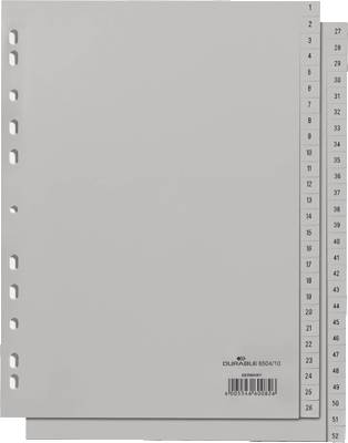 Durable Register 6504-10 1-52 grau