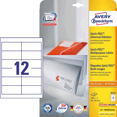 AVERY Zweckform Etiketten 6123 VE120