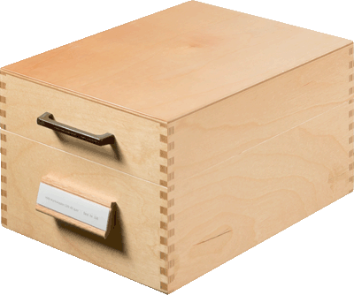 HAN Holzkarteikästen/506, Holz , A6quer