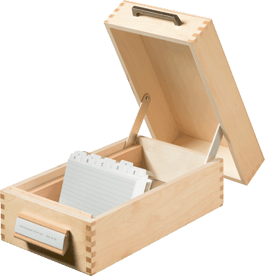 HAN Holzkarteikästen/507, Holz , A7quer