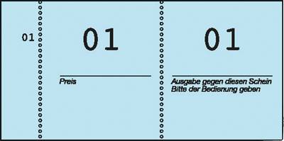AVERY Zweckform Nummernblöcke/868, sortiert, Nr. 1-100, 105x53mm, 100Blatt